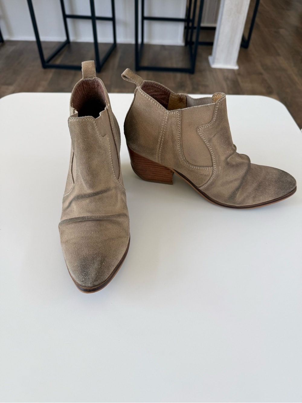 Coconuts by Matisse Taupe Suede Ankle Booties